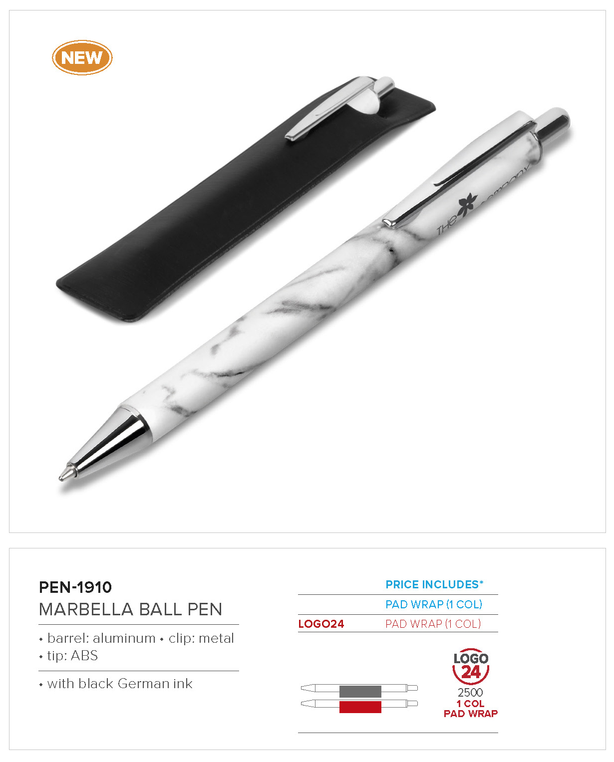 PEN-1910 - Marbella Ball Pen - Catalogue Image